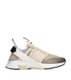 Tom Ford Mens Beige Jago Mesh-woven Low-top Trainers In Burgundy