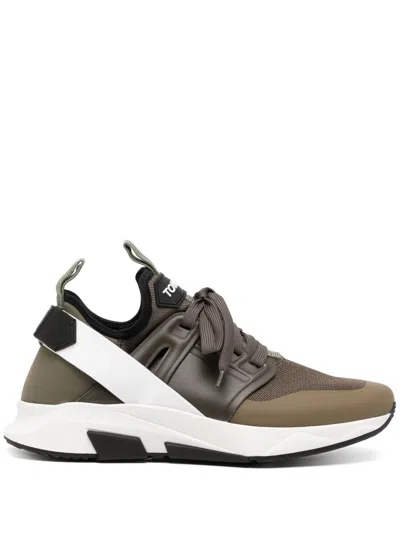 Tom Ford Jago Low-top Sneakers In Green