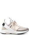 Tom Ford Mens Beige Jago Mesh-woven Low-top Trainers In Burgundy