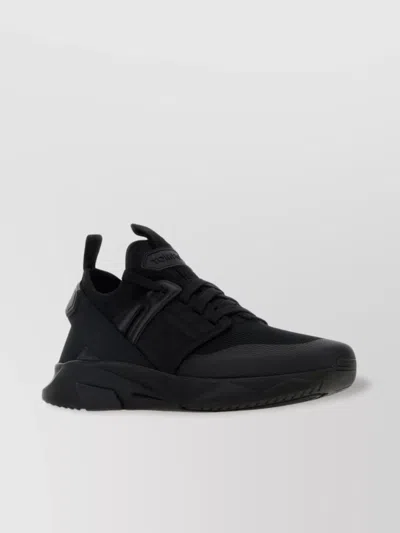 Tom Ford Jago Sneakers With Mesh Upper And Rubber Sole In Black
