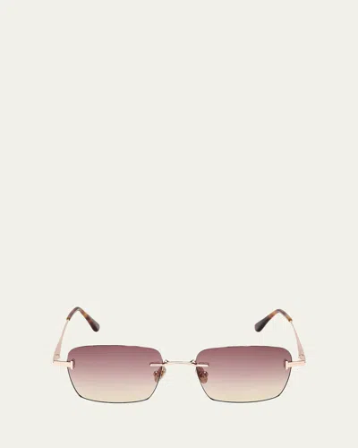Tom Ford Jake 54mm Rectangular Sunglasses In Pattern