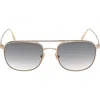 Tom Ford Jake 56mm Navigator Sunglasses In Rose Gold/gradient Smoke