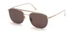 Tom Ford Jake 56mm Rose Gold Navigator Sunglasses In Brown