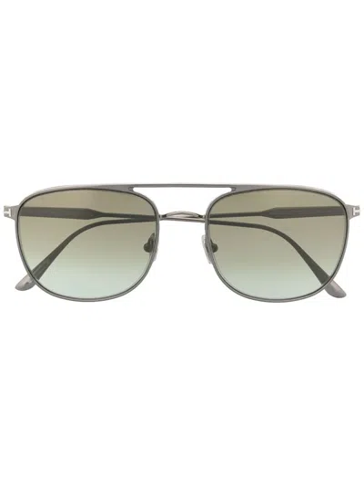 Tom Ford Jake Pilot-frame Sunglasses In Silver