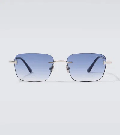 Tom Ford Jake Square Sunglasses In Metallic