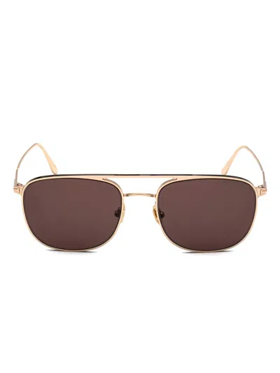 Tom Ford Jake Sunglasses In Gold