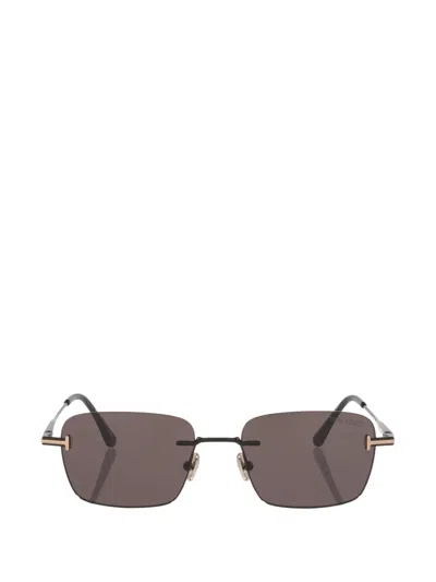 Tom Ford Jake-02 Rectangle-frame Sunglasses In Transparent
