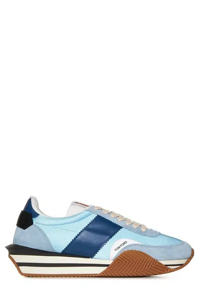 Tom Ford James Panelled Sneakers In Blue