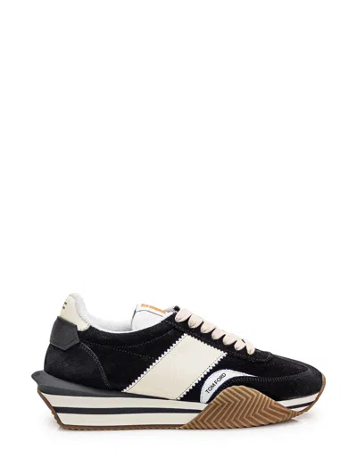 Tom Ford James Trainers In Black Cream
