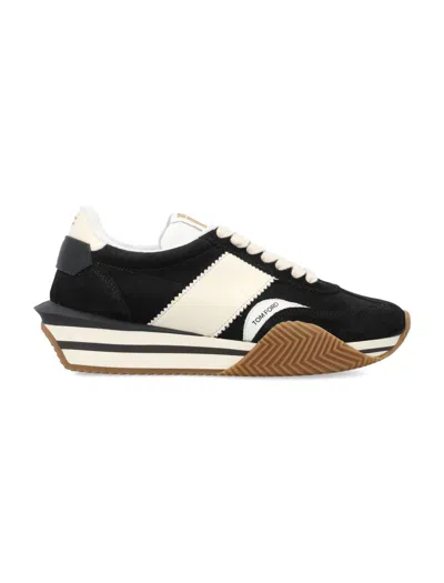 Tom Ford James Sneakers In Black + Cream