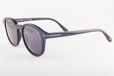 Pre-owned Tom Ford Jameson 752 01a Shiny Black / Gray Sunglasses Tf752 01a 52mm