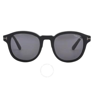 Tom Ford Jameson Smoke Oval Men's Sunglasses Ft0752-n 01a 50 In Black