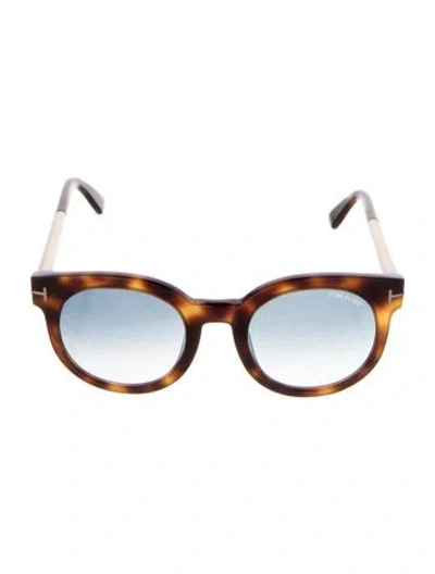 Pre-owned Tom Ford Janina Round Sunglasses In Brown