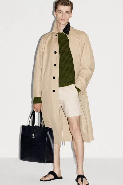 Tom Ford Japanese Brushed Cotton Shorts In Neutral