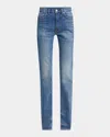 Tom Ford Japanese Stonewashed Denim Flare Pants In Blue