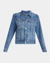 Tom Ford Japanese Stonewashed Denim Jacket In Animal Print