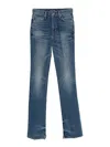 Tom Ford Flare Fit Denim Trousers With Belt Loops In Blue