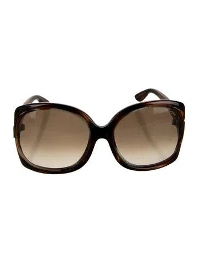 Pre-owned Tom Ford Jaquelin Oversize Sunglasses In Brown