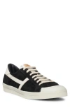 Tom Ford Man Sneakers Midnight Blue Size 9 Leather In Black