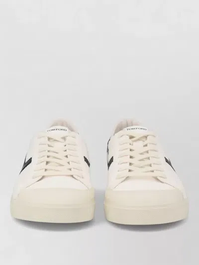 Tom Ford Jarvis Sneaker Contrast Panel Round Toe Rubber In Neutral