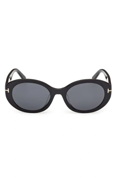 Tom Ford Jasmin 54mm Oval Sunglasses In Black
