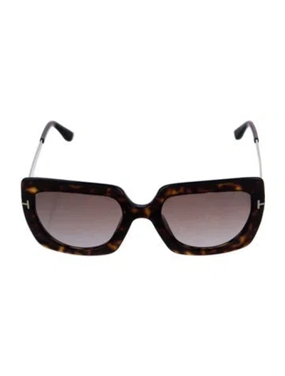 Pre-owned Tom Ford Jasmine Square Sunglasses In Brown