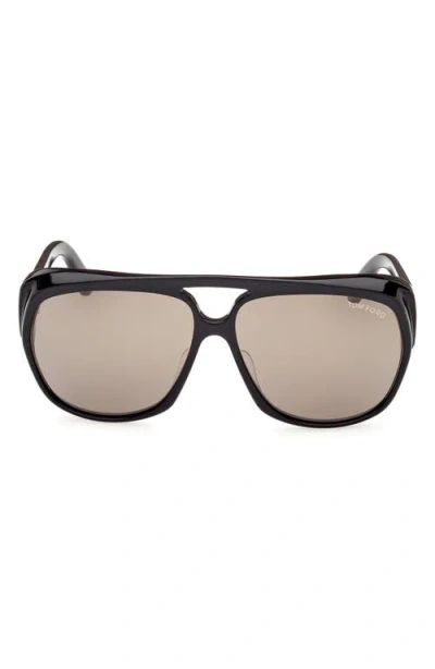 Tom Ford Jayden Square-frame Sunglasses In Black