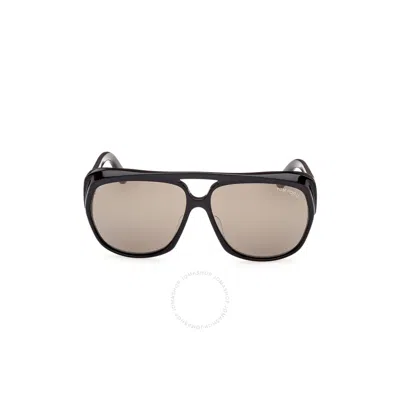 TOM FORD TOM FORD JAYDEN ROVIEX GREY BROWN MIRROR PILOT MEN'S SUNGLASSES FT1103 01L 61