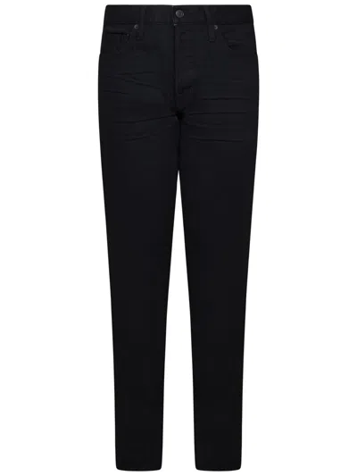 Tom Ford Selvedge Slim-cut Jeans In Black