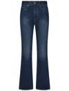 Tom Ford Dark Blue Flared High Rise Jeans In Blue