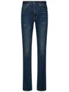 Tom Ford Stone Washed Denim Straight Fit Jeans In Blue