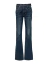 Tom Ford Dark Blue Flared High Rise Jeans In Blue