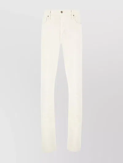 Tom Ford Jeans Denim Stretch Belt Loops In White
