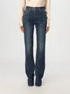 Tom Ford Dark Blue Flared High Rise Jeans In Denim