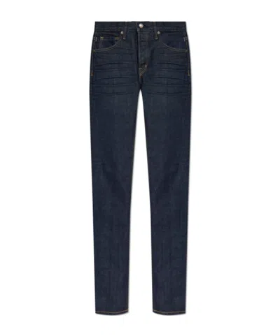 Tom Ford Slim-fit Straight-leg Selvedge Jeans In Blue