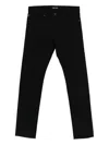 Tom Ford Selvedge Denim Straight Fit Jeans Logo Patch In Black