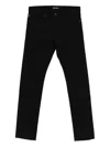 Tom Ford Selvedge Denim Straight Fit Jeans Logo Patch In Black