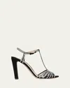 Tom Ford Jerry Suede And Crystal Strappy Sandals In Black Crystal
