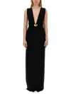 Tom Ford Plunging-neck Sleeveless Gown In Black