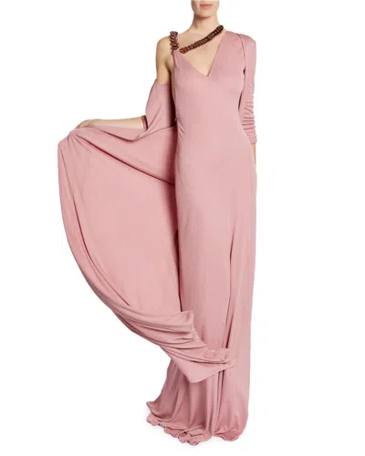 Tom Ford Jersey Duster Cardigan In Pink