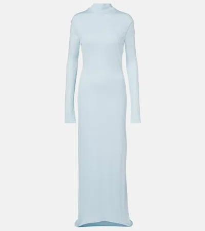 Tom Ford Jersey Gown In Blue