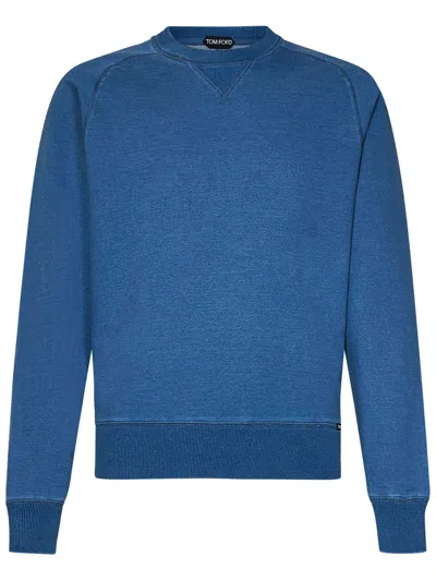 TOM FORD JERSEY RIBBED CREWNECK SWEATSHIRT