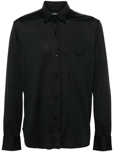 Tom Ford Jersey Shirt In Black