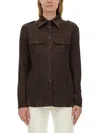 Tom Ford Jersey Shirt In Brown