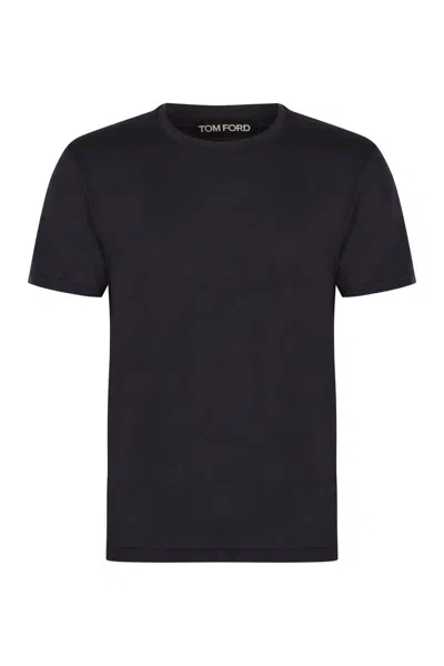 Tom Ford Logo-tag Jersey Underwear T-shirt Clothing In Blue