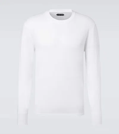Tom Ford Knitted Long-sleeve Shirt In White