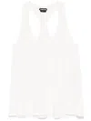 Tom Ford Ribbed-knit Racerback Top In White