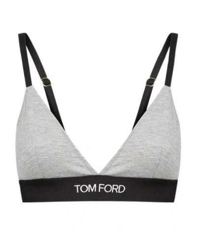 TOM FORD TOM FORD LOGO INTARSIA WAISTBAND BRA