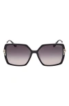 Tom Ford Joanna 59mm Gradient Polarized Butterfly Sunglasses In Multi