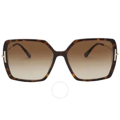 Tom Ford Joanna Brown Gradient Butterfly Ladies Sunglasses Ft1039 52f 59